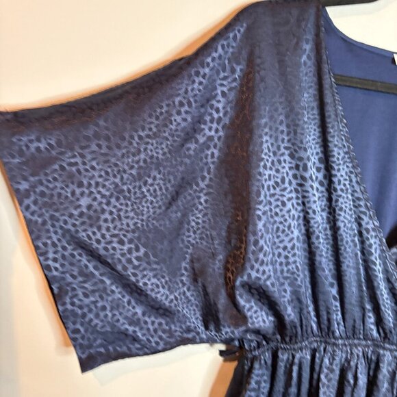 Baltic Born Savannah Print Kimono Maxi in Navy Blue - Picture 3 of 5